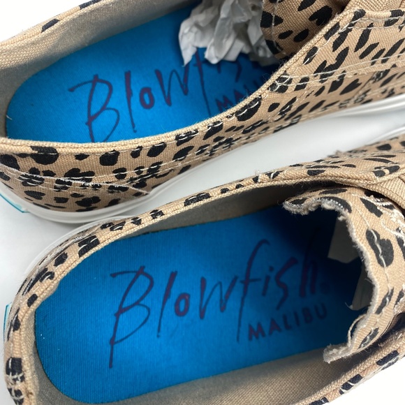 Blowfish Malibu Women’s Latte Leopard Spots Cotton Canvas Slip On Sneaker - Picture 6 of 13